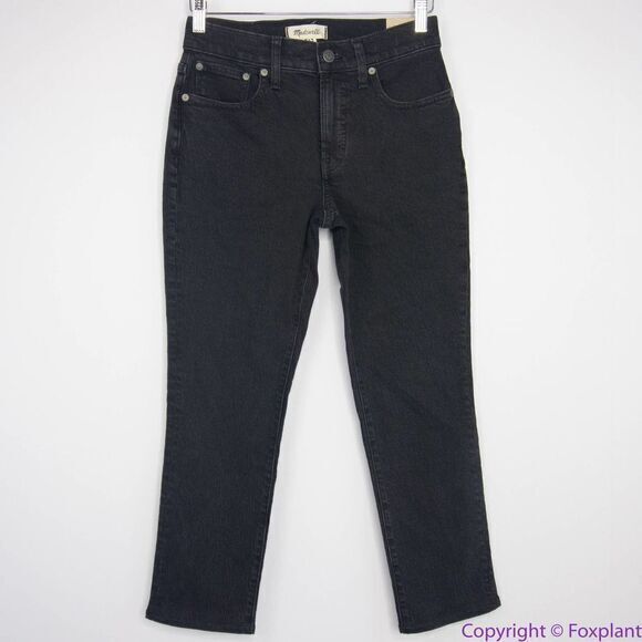 NEW Madewell The Mid-Rise Perfect Vintage Jeans Clean Black Wash, 25 - Picture 3 of 16